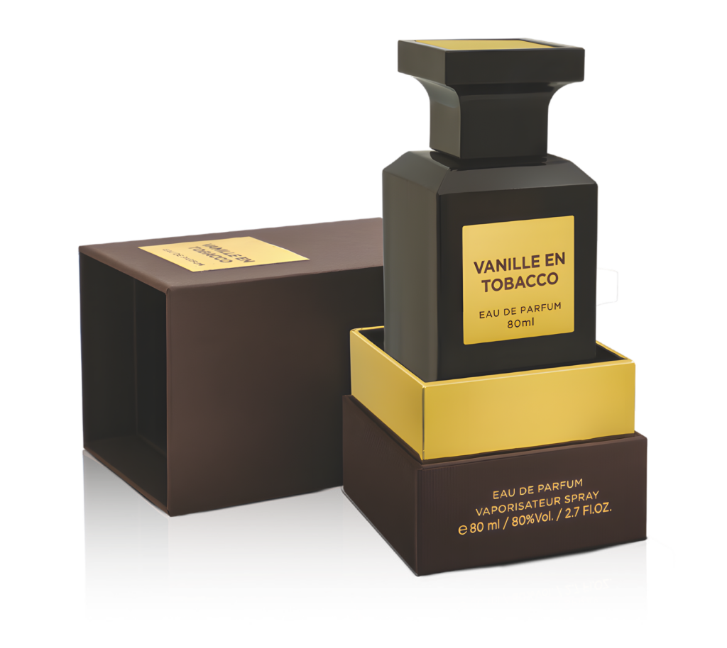 Eau de Parfum Fragrance World, Vanille en Tobacco, Unisex, 80 ml