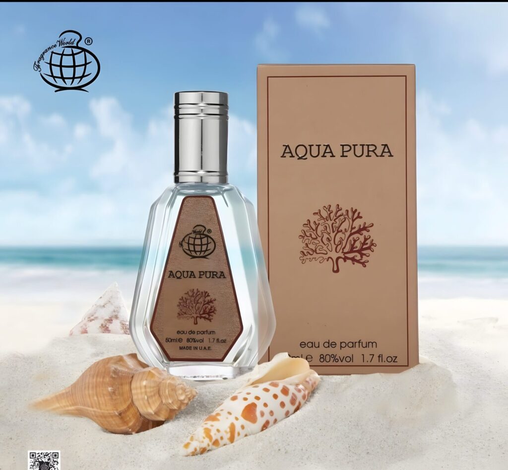 Eau de Parfum Fragrance World, Aqua Pura, Unisex, 50 ml