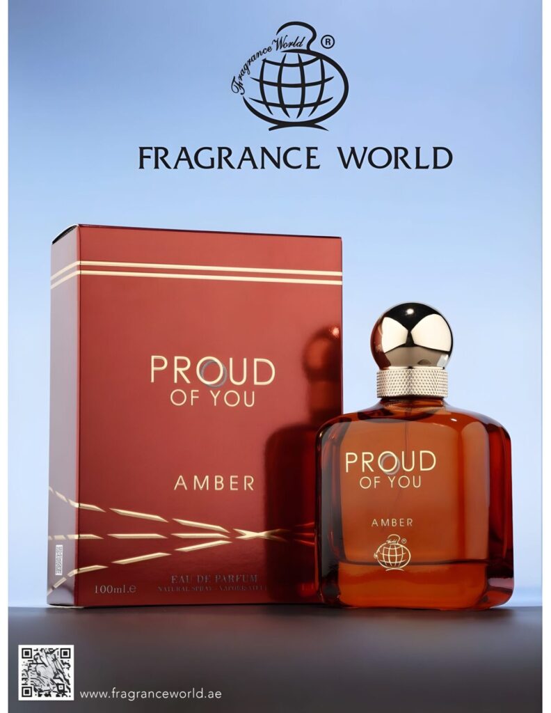 Eau de Parfum Proud of You Amber by Fragrance World, Unisex, 100 ml