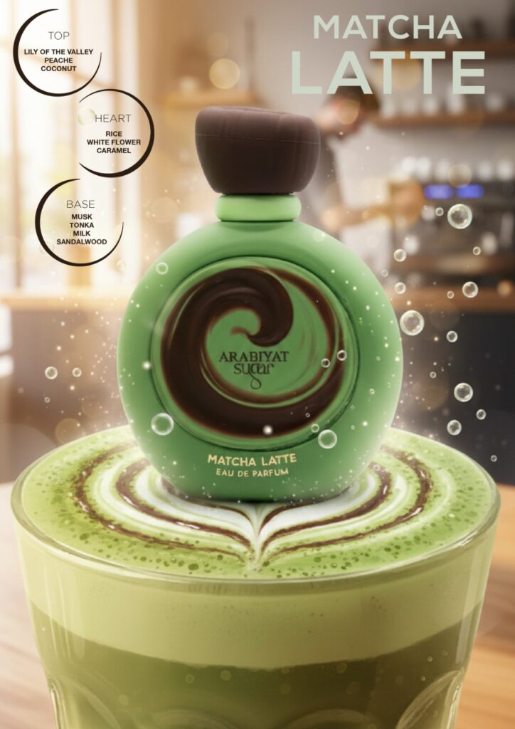 Eau de Parfum Arabiyat Sugar Matcha Matcha Latte, Unisex, 100 ml