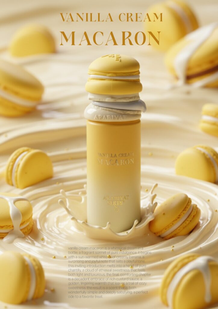 Eau de Parfum Arabiyat Sugar Vanilla Cream Macaroon, Unisex, 100 ml