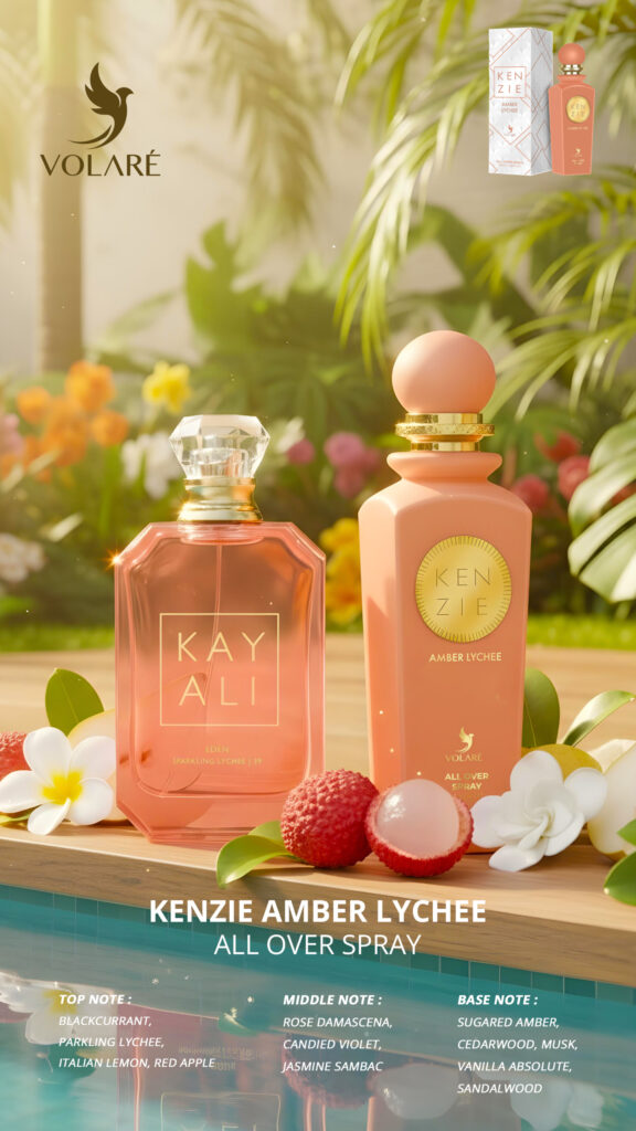 Volare Kenzie Amber Amber Lychee Scented Body Spray, Women, 150 ml